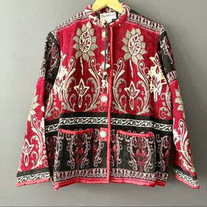 Flashback Tapestry Bohemian Long Sleeve Jacket Sz S